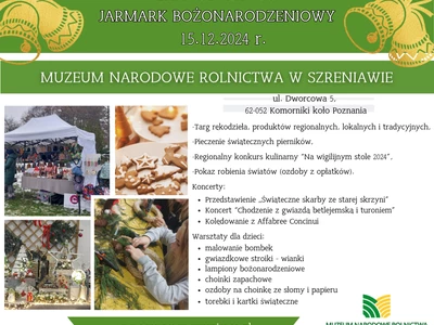 Jarmark Bożonarodzeniowy w Muzeum Narodowym Rolnictwa w Szreniawie